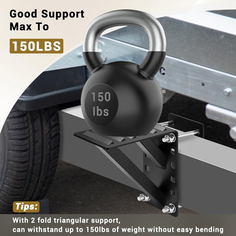 GADFISH Trailer Step, Trailer Step Mount, Boat Trailer Steps, Heavy Duty Step Holder, Suitable for 3 x 6 inches Trailer Frame, Holds up to 150 LBS, Black - Image 3